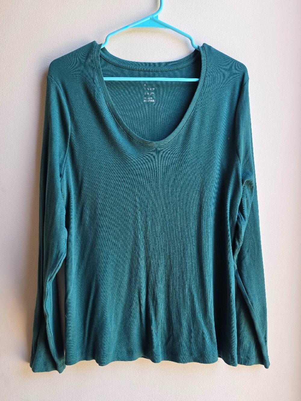 NWOT A New Day Aqua Micro-Ribbed Scoop Neck Jersey Size XXL